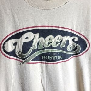 Officially Licensed Cheers Boston (2002) Men's Medium Cream T-Shirt